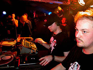 with pendulum at Volume party - 2005